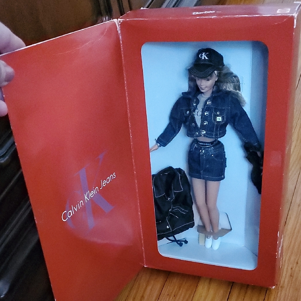 BARBIE Collector  Calvin Klein Jeans Doll in Denim Outfit 1996 Vintage New